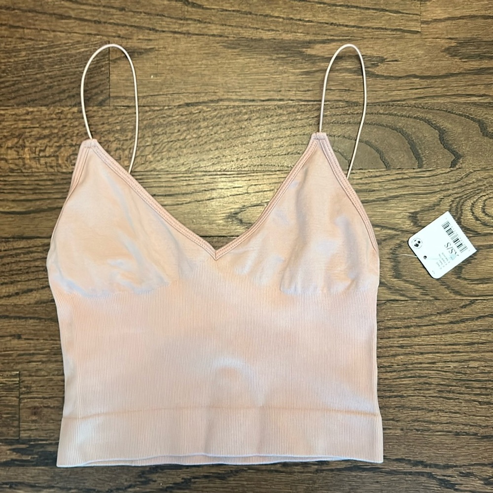 NWT FREE PEOPLE intimately cami / bra, light pink XS/S